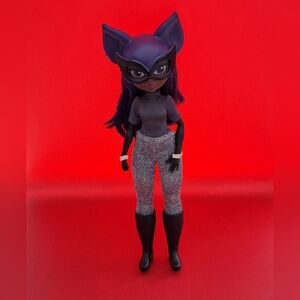 Purple Cat Mask Doll with Glitter Pants